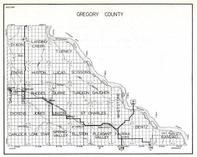 Gregory County, Dixon, Landing Creek, Turney, Edens, Huston, Lucas, Scissons, Dickens, Jones, South Dakota State Atlas 1930c